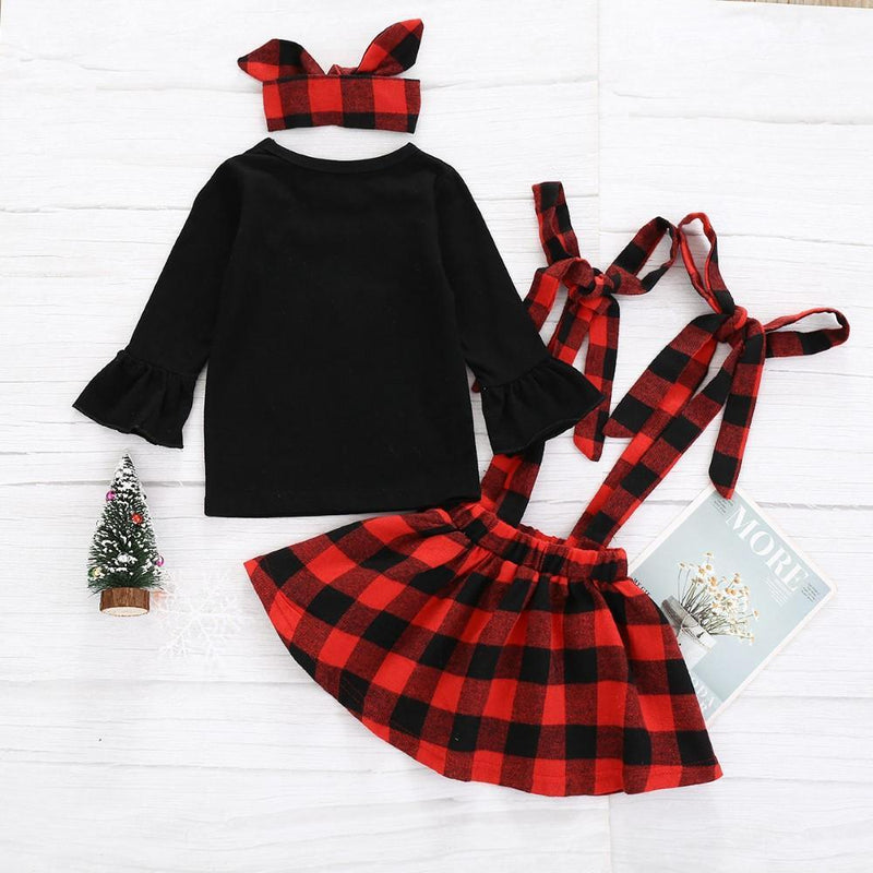 Girls Cartoon Printed Top & Dress & Headband Girls Clothing Wholesale - PrettyKid