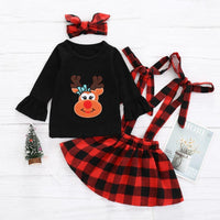 Girls Cartoon Printed Top & Dress & Headband Girls Clothing Wholesale - PrettyKid