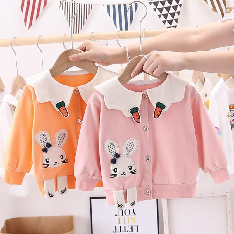 Girls Cartoon Rabbit Printed Long Sleeve Top Wholesale Clothing For Girls - PrettyKid