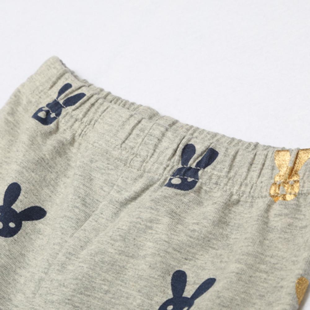 Girls Cute Rabbit Elastic Waist Pants - PrettyKid