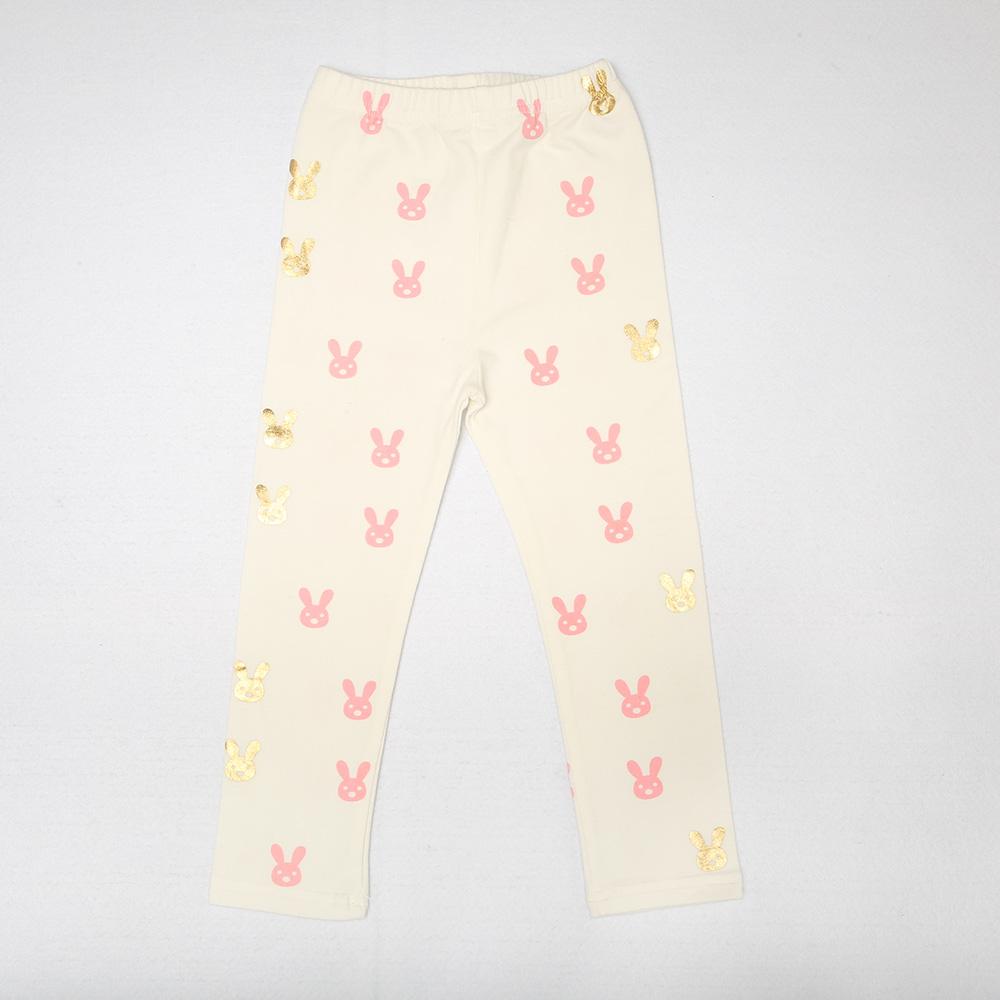 Girls Cute Rabbit Elastic Waist Pants - PrettyKid