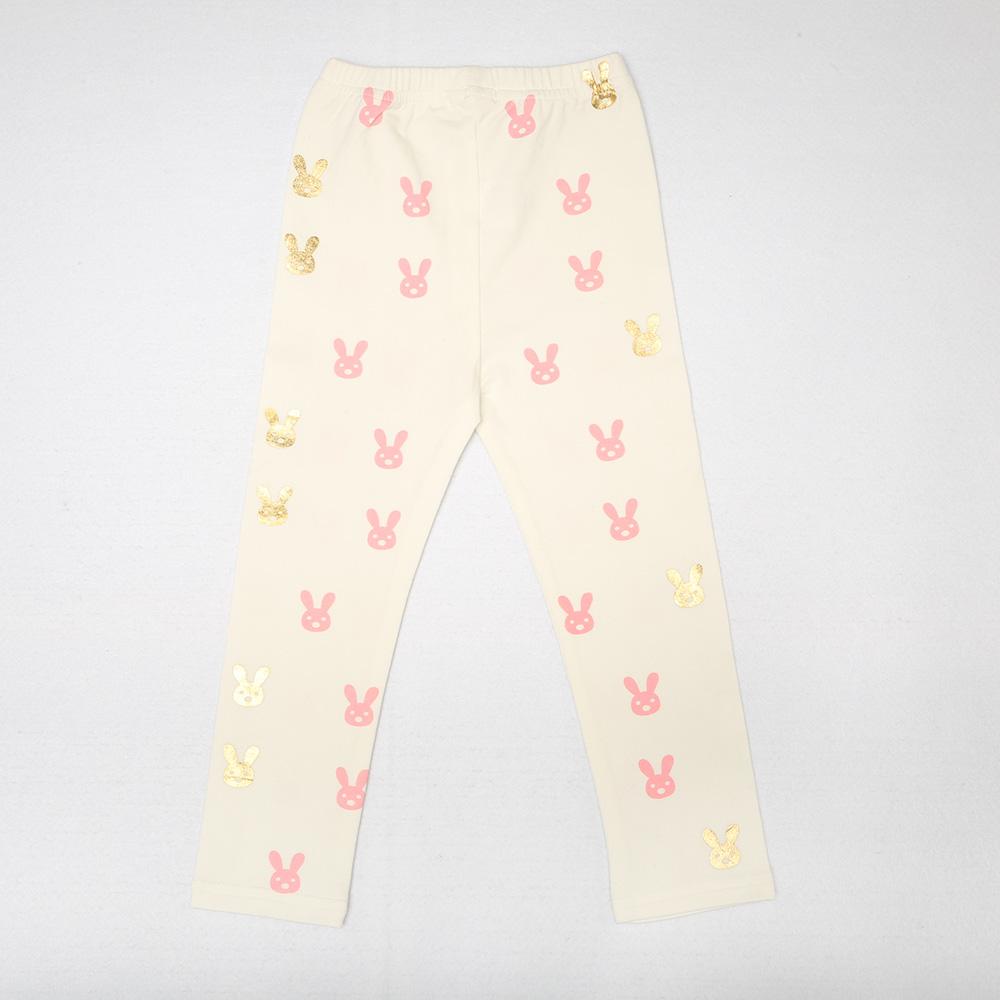 Girls Cute Rabbit Elastic Waist Pants - PrettyKid