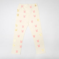 Girls Cute Rabbit Elastic Waist Pants - PrettyKid