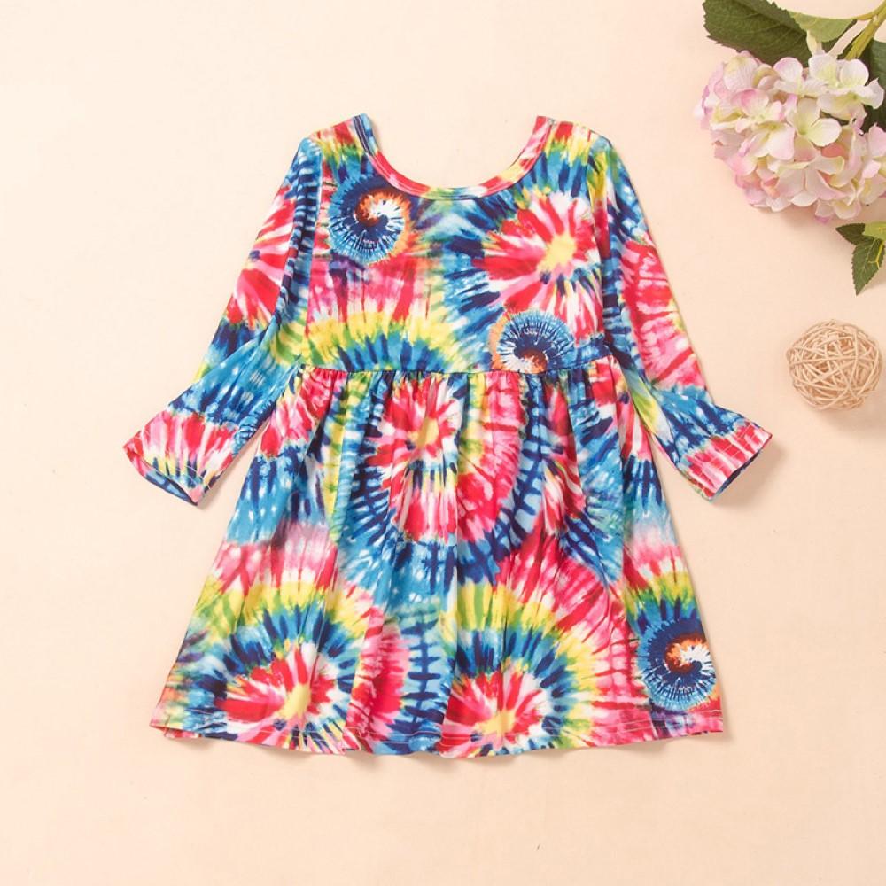 Girls Floral Printed Fashion Dress Wholesale Girl Dresses - PrettyKid