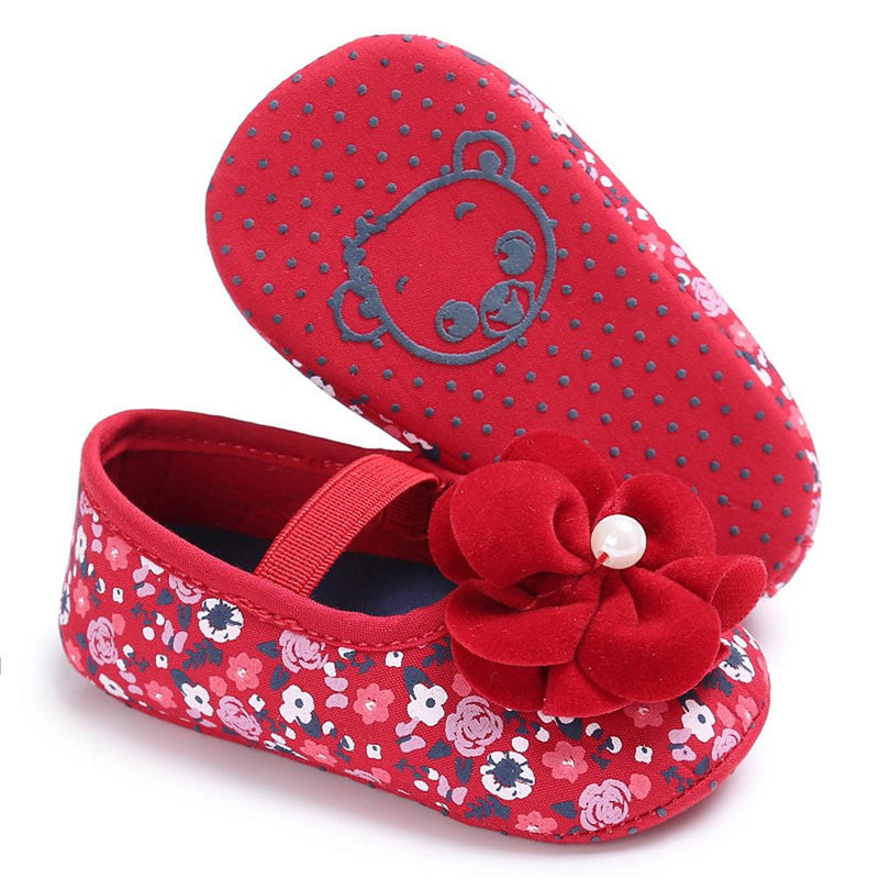 Baby Girls Flower Printed Slip On Shoes Wholesale - PrettyKid