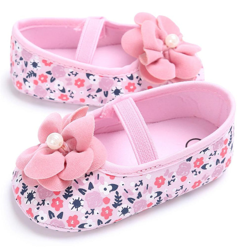 Baby Girls Flower Printed Slip On Shoes Wholesale - PrettyKid