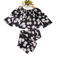 Girls Flowers Printed Top & Pants Girls Clothing Wholesale - PrettyKid