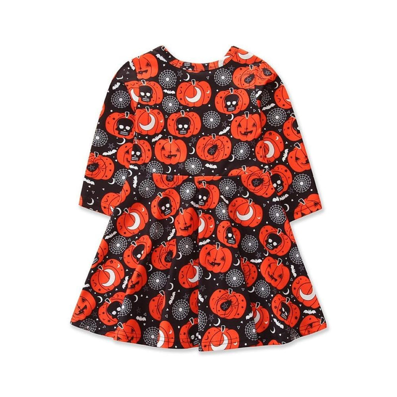 Girls Halloween Pumpkin Dress Wholesale Clothing For Girls - PrettyKid
