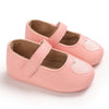 Baby Girls Heart Non-Slip Soft Magic Tape Flats Girls Shoes Wholesale - PrettyKid