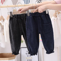 Girls Lace Trendy Leisure Denim Girls Clothing Wholesale - PrettyKid