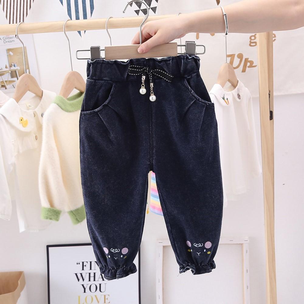 Girls Lace Trendy Leisure Denim Girls Clothing Wholesale - PrettyKid