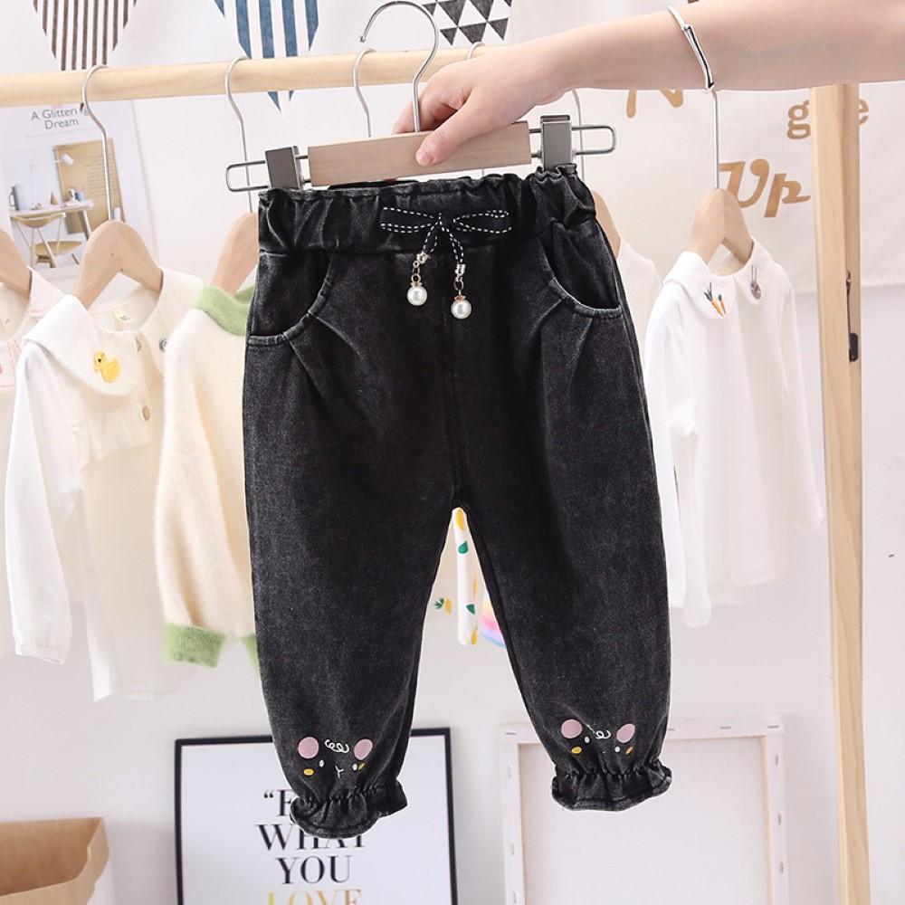 Girls Lace Trendy Leisure Denim Girls Clothing Wholesale - PrettyKid