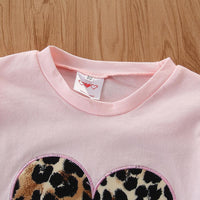 Girls Leopard Printed Long Sleeve T-shirt & Pants & Headband Wholesale - PrettyKid