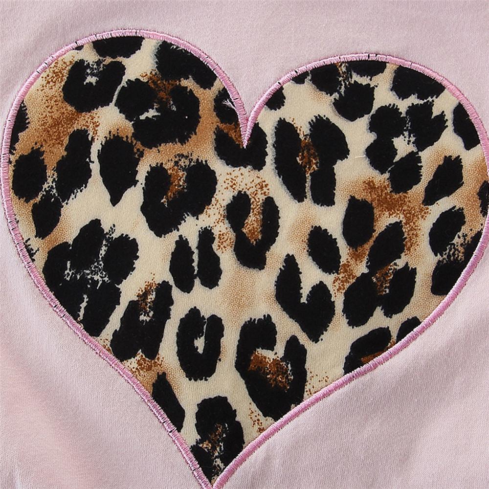 Girls Leopard Printed Long Sleeve T-shirt & Pants & Headband Wholesale - PrettyKid