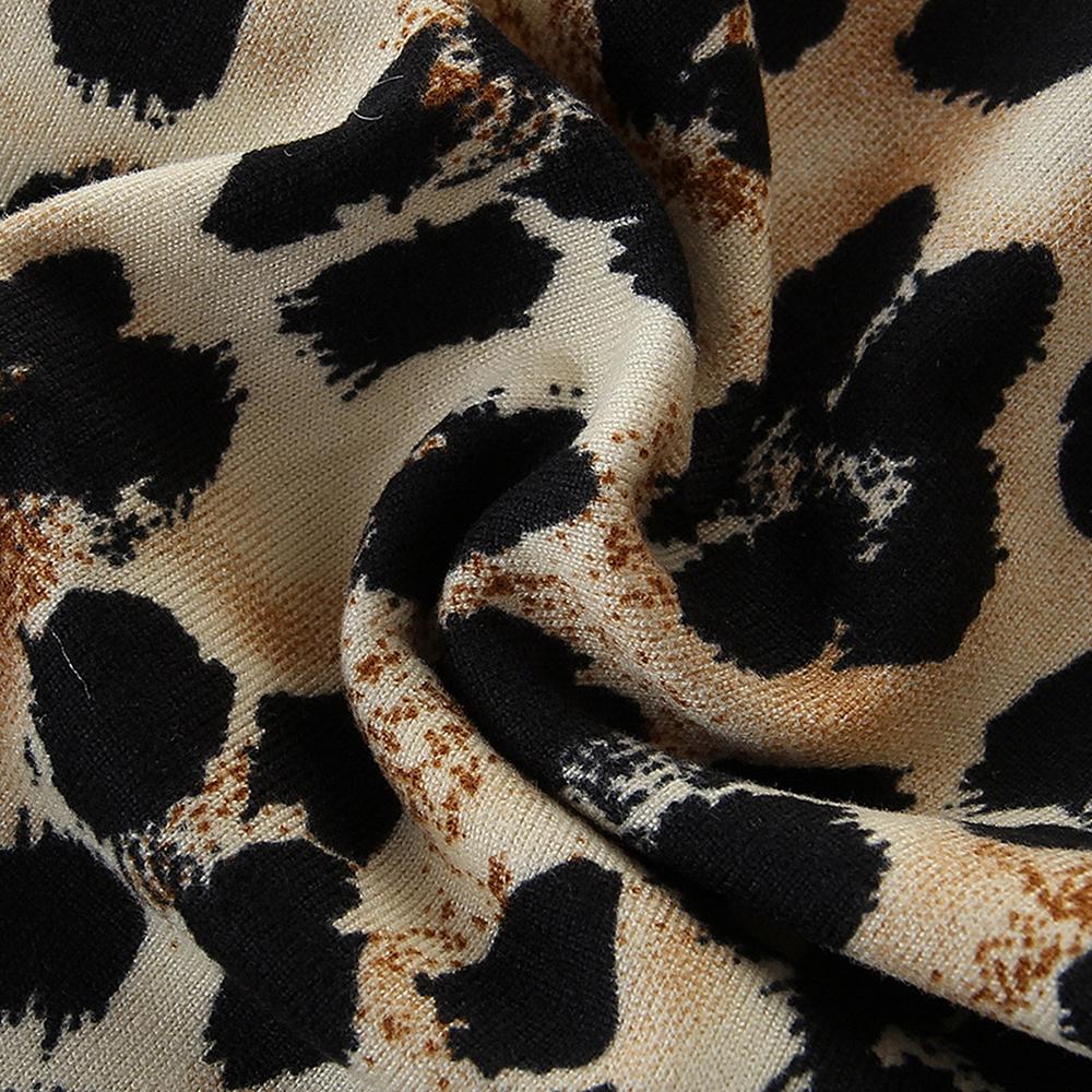 Girls Leopard Printed Long Sleeve T-shirt & Pants & Headband Wholesale - PrettyKid