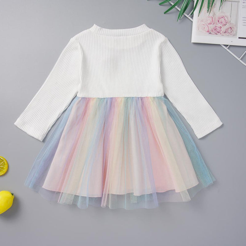 Girls Long Sleeve Cute Mesh Dress Girls Clothing Wholesalers - PrettyKid