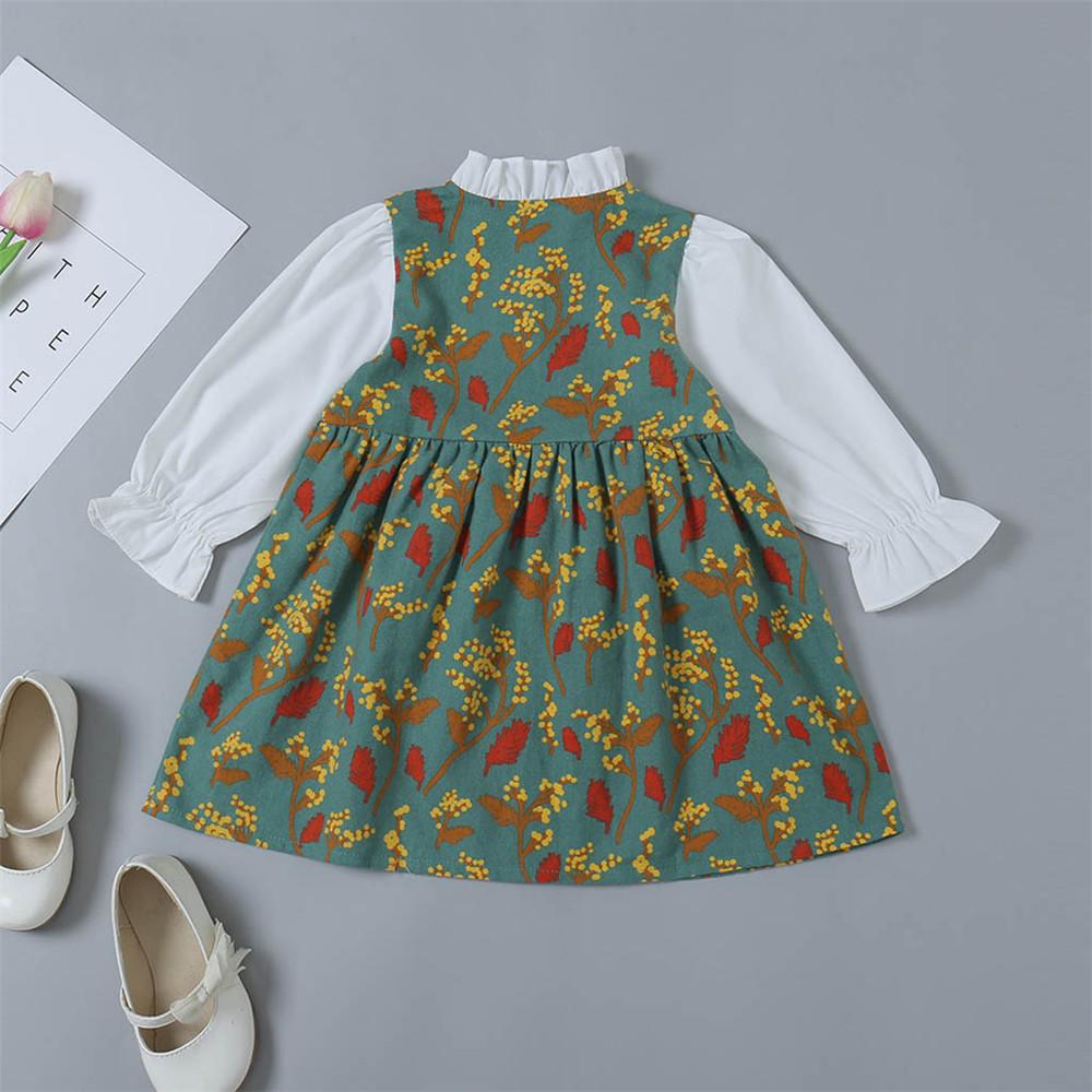 Girls Long Sleeve Floral Princess Dress Wholesale Clothing For Girls - PrettyKid