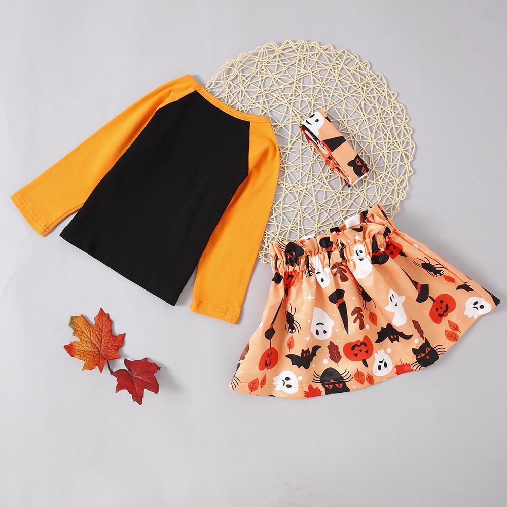Girls Long Sleeve Printed Tops&Skirt Girl Boutique Clothing Wholesale - PrettyKid