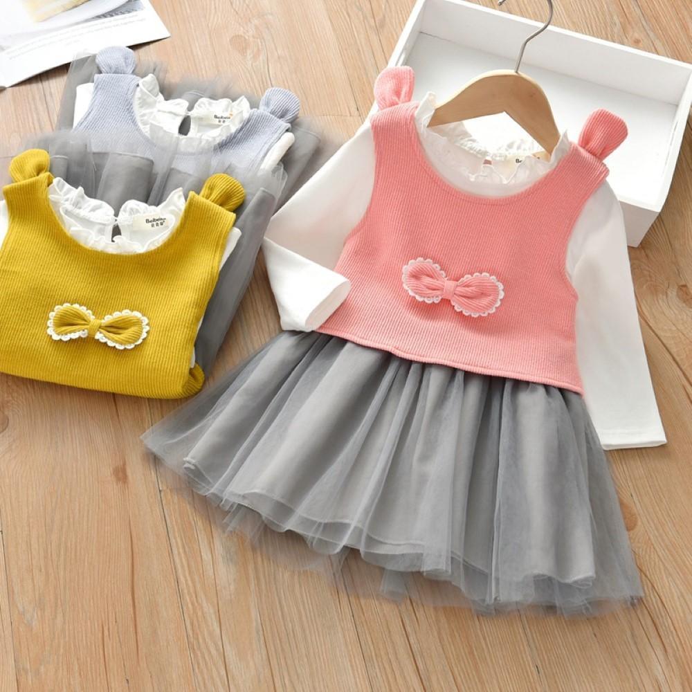 Girls Long Sleeve Top & Dress Wholesale Little Girl Dresses - PrettyKid