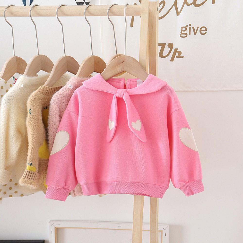 Girls Love Printed Cute Long Sleeve T-Shirt Girls Clothing Wholesale - PrettyKid