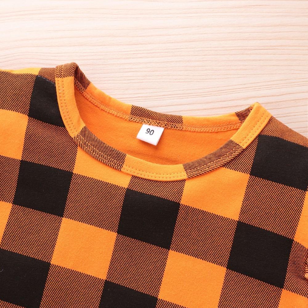 Girls Plaid Long Sleeve Top & Dress Girls Clothing Wholesalers - PrettyKid