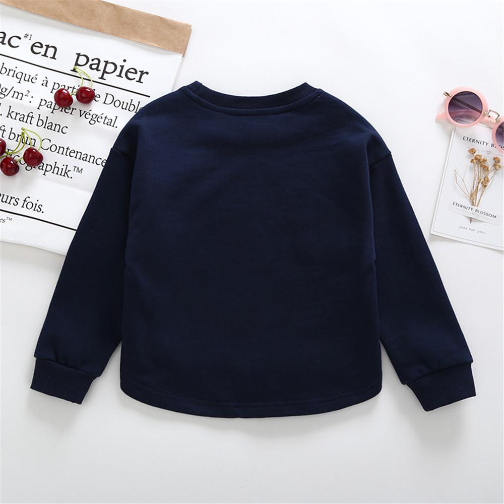 Girls Round Neck Printed Cotton Long Sleeve Tops Girls Boutique Wholesale - PrettyKid