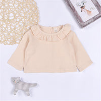 Girls Ruffled Wrinkled Button Blouse - PrettyKid