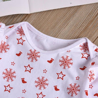 Girls Snowflake Long Sleeve Romper & Gress & Headband Wholesale Girl Clothing - PrettyKid