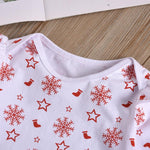 Girls Snowflake Long Sleeve Romper & Gress & Headband Wholesale Girl Clothing - PrettyKid