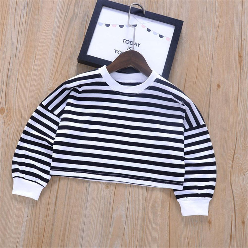 Toddler Girls Striped Long Sleeve T-shirt Girls Wholesale Clothes - PrettyKid