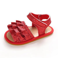 Baby Girls Glitter Magic Tape Layered Sandals Wholesale Baby Shoes vendors - PrettyKid