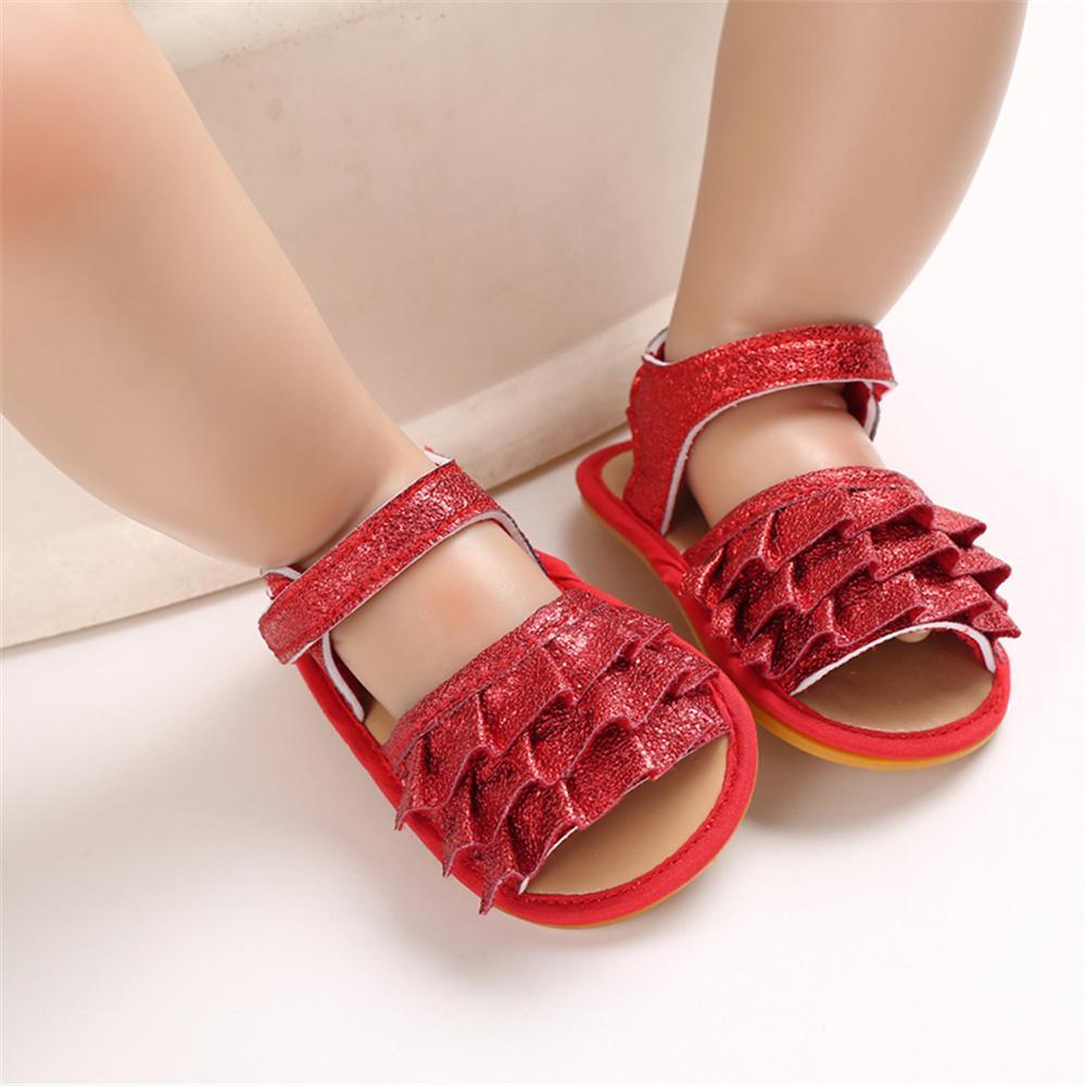 Baby Girls Glitter Magic Tape Layered Sandals Wholesale Baby Shoes vendors - PrettyKid