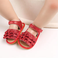 Baby Girls Glitter Magic Tape Layered Sandals Wholesale Baby Shoes vendors - PrettyKid