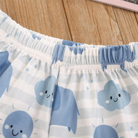 Boys Good Friend Elephant Cartoon Printed Short Sleeve Top & Shorts Wholesale Boys Suits - PrettyKid