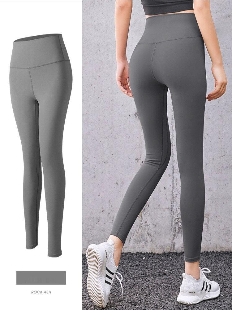 Yoga Pants Female Women High Waist Elastic Hip Running Fitness Bottoming Leggings - PrettyKid