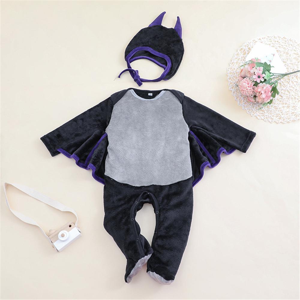 Baby Boys Halloween Bat Romper & Hat Baby Romper Wholesale - PrettyKid