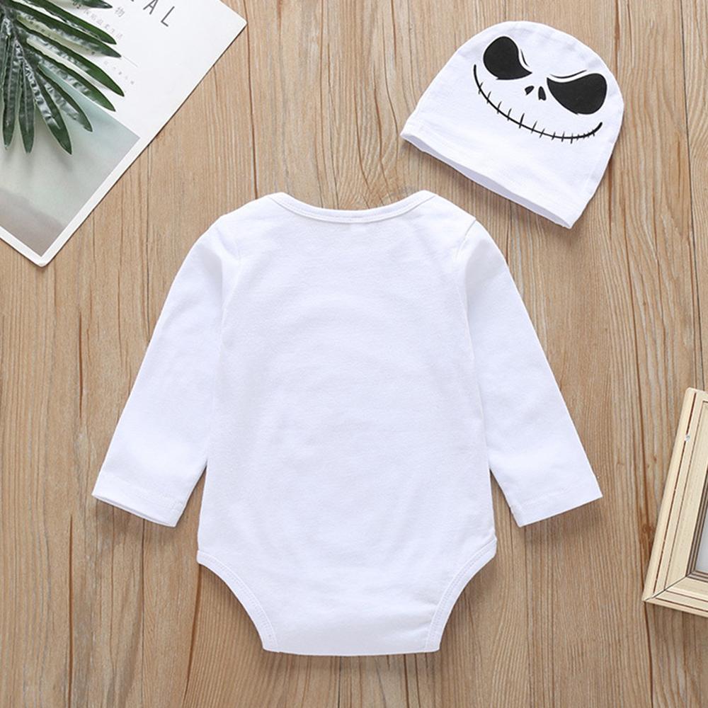 Baby Halloween Cartoon Long Sleeve Top & Hat - PrettyKid