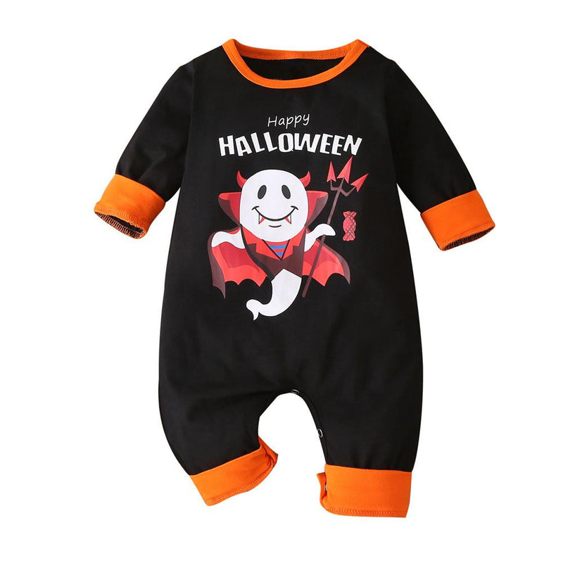 Baby Boys Halloween Demon Printed Romper Baby Wholesale Suppliers - PrettyKid