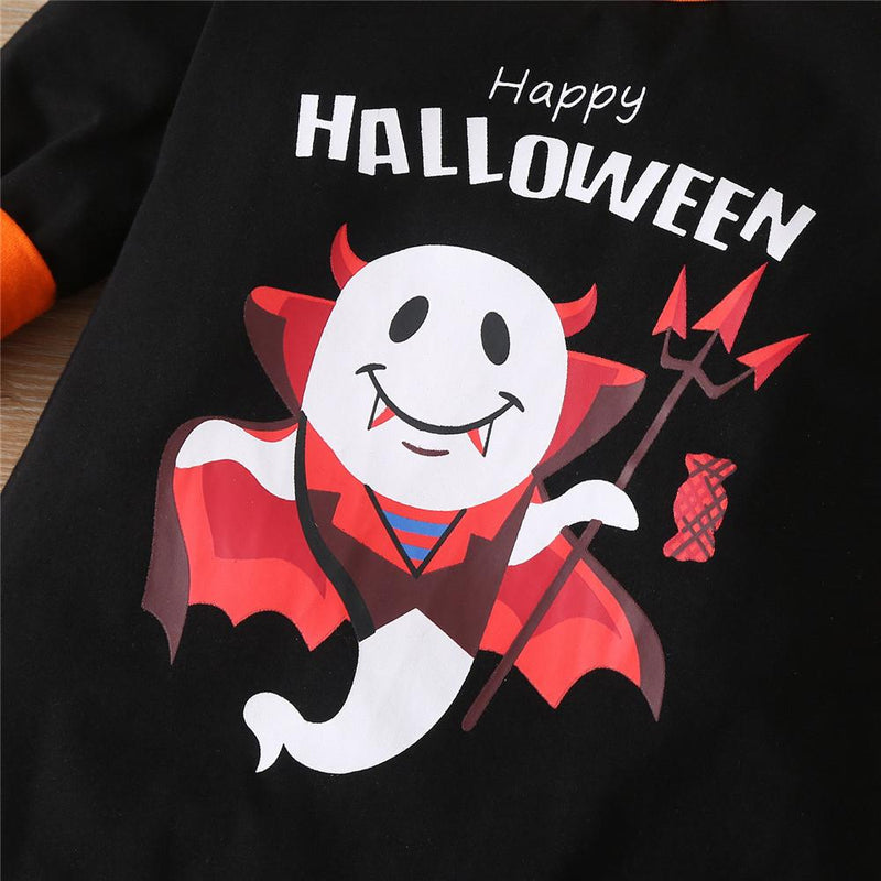 Baby Boys Halloween Demon Printed Romper Baby Wholesale Suppliers - PrettyKid
