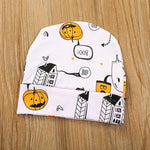 Baby Halloween Letter Print Romper & Hat - PrettyKid