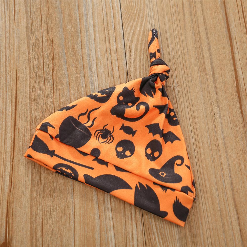 Baby Boys Halloween Letter Printed Romper & Hat Baby Wholesales - PrettyKid