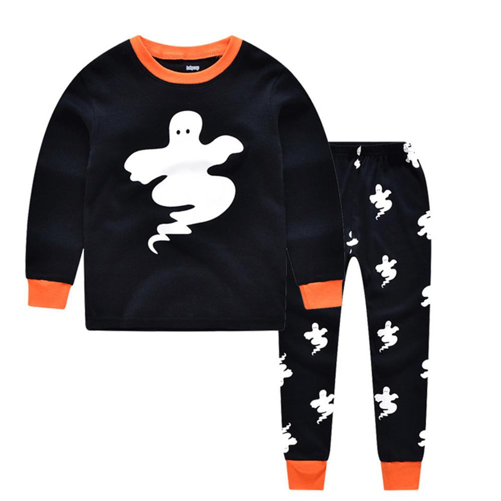 Boys Halloween Long-sleeved Printed Tops & Pants - PrettyKid