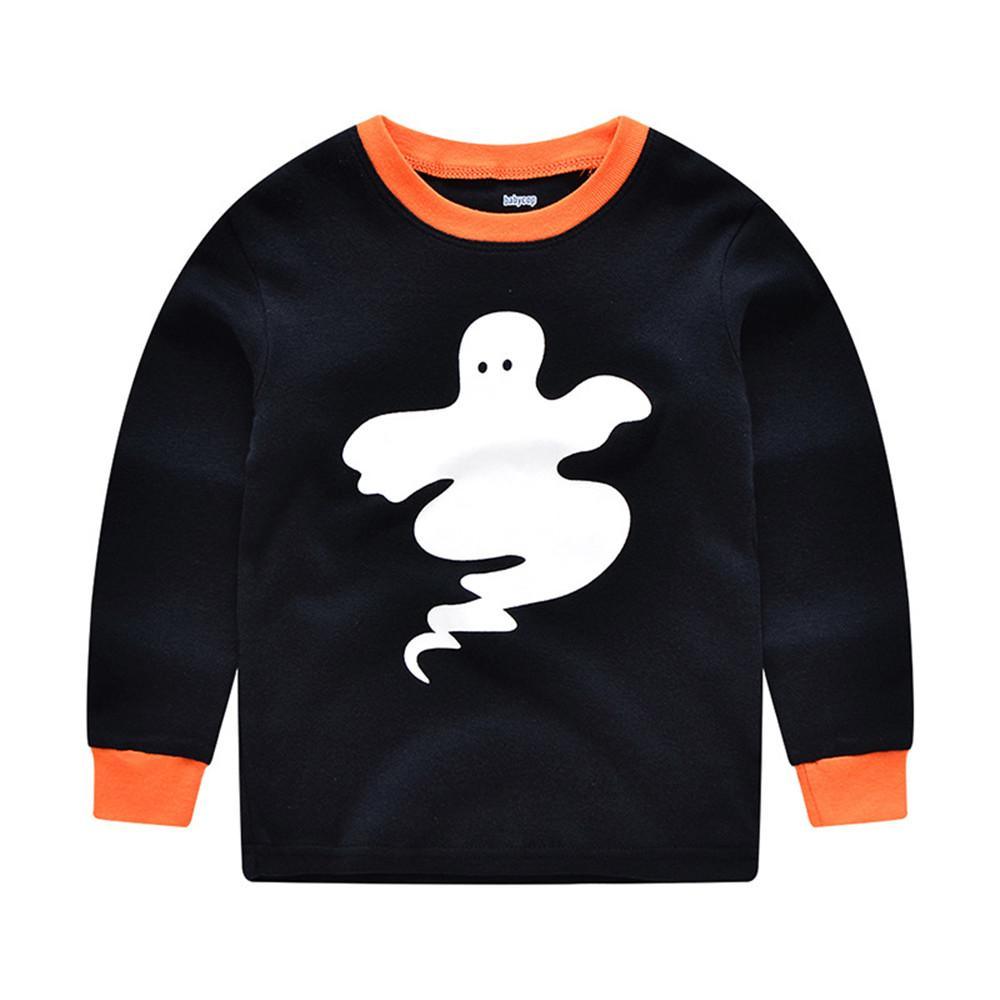 Boys Halloween Long-sleeved Printed Tops & Pants - PrettyKid