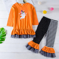 Toddler Girls Halloween Top & Stripe Polka Dot Pants Wholesale Girls - PrettyKid