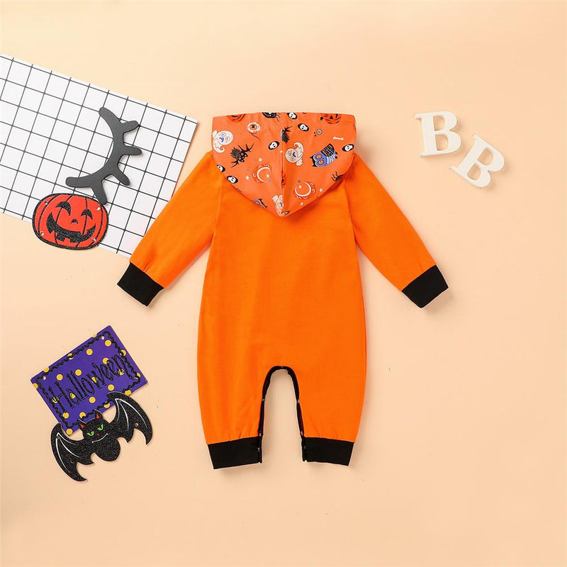 Baby Halloween Printed Hooded Cute Romper Baby Wholesale Clothes - PrettyKid