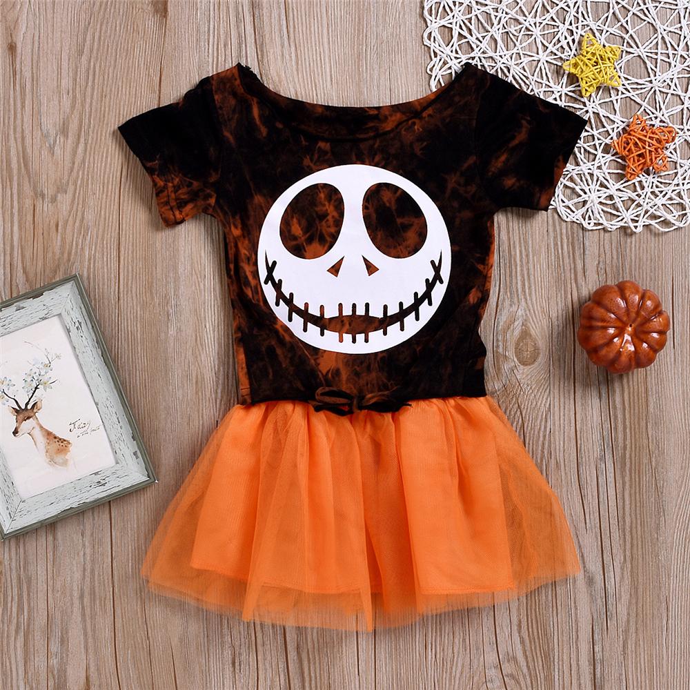 Girls Halloween Short Sleeve Top & Tutu Skirt Wholesale Girl Clothing - PrettyKid