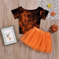 Girls Halloween Short Sleeve Top & Tutu Skirt Wholesale Girl Clothing - PrettyKid