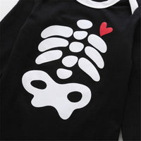 Baby Halloween Skeleton Long Sleeve Rompers - PrettyKid