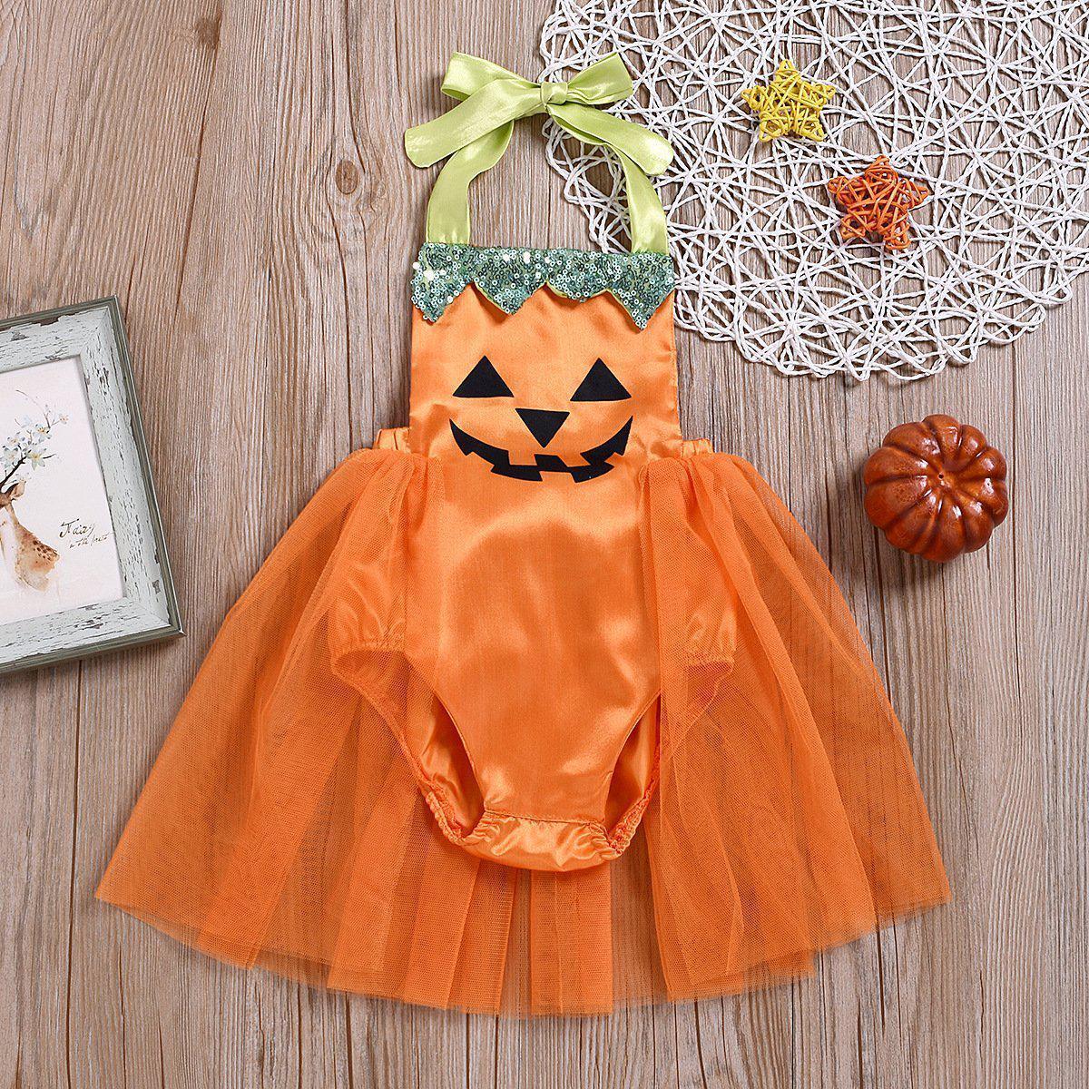 Baby Girls Halloween Skull Mesh Dress - PrettyKid