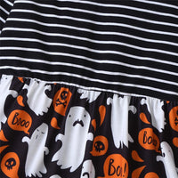 Girls Halloween Striped Printed Princess Dress Wholesale Girl Dresses - PrettyKid